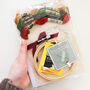 “Merry And Bright” Wreath With Velvet Bow Beginner Embroidery Kit, Hand Embroidery, thumbnail 2 of 6