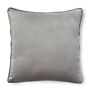 Super Soft Velvet Piped Cushion Pillow 43cm Silver Grey, thumbnail 1 of 3