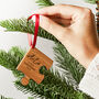 Personalised Wooden Baby First Christmas Decoration, thumbnail 1 of 5