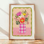 Flowers In Vase Art Print Peach, thumbnail 1 of 5