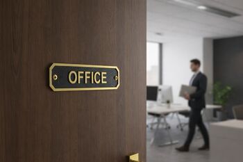 Classic Black Brass Custom Text Wall Plaque, 3 of 7