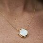 14 K Gold Vermeil Stars Go Round The Moon Necklace, thumbnail 4 of 8