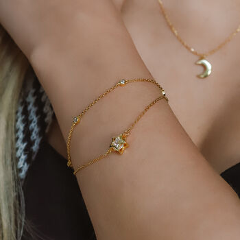 Esha Double Chain Star Bracelet, 4 of 5