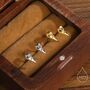Sterling Silver Tiny Bird Skull Stud Earrings Earrings, thumbnail 1 of 11