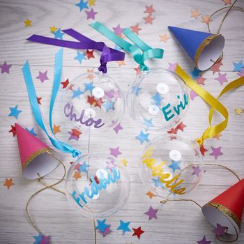 Personalised Party Bag Baubles Set, 4 of 9