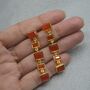Orange Carnelian Earrings Or Aqua Chalcedony Earrings, thumbnail 10 of 12