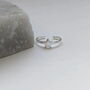 Adjustable Sterling Silver Star Toe Ring, thumbnail 3 of 9