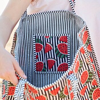 Fair Trade Watermelon Quilted Cotton Tote Bag, 2 of 2
