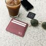 Real Leather Cardholder With Initials, thumbnail 2 of 8