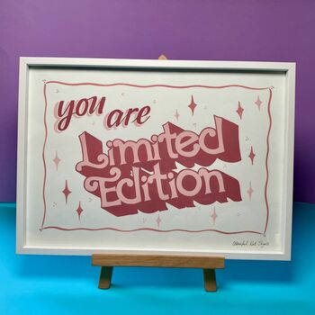 Hand Painted Poster Showcard Style ‘You Are Limited Edition’, 5 of 5