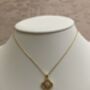 18 K Gold Plated White Gold Clover Charm Necklace, thumbnail 4 of 7