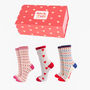 Love Hearts Valentine's Day Women's Bamboo Socks Gift Box, thumbnail 1 of 4