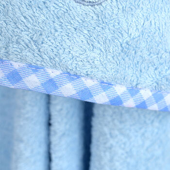 Personalised Baby Hooded Towel Teddy Bear Bath Robe, 6 of 8