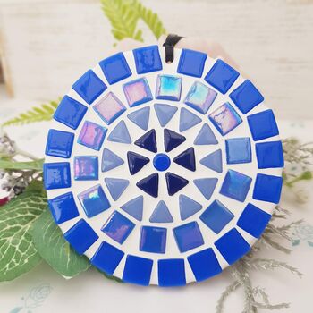 Blue Coaster/Mandala Beginner Mosaic Kit, 6 of 9