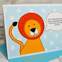 'Lion' Personalised Birthday Card From Children, thumbnail 2 of 3
