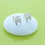 Campervan Enamel Earrings, thumbnail 1 of 2