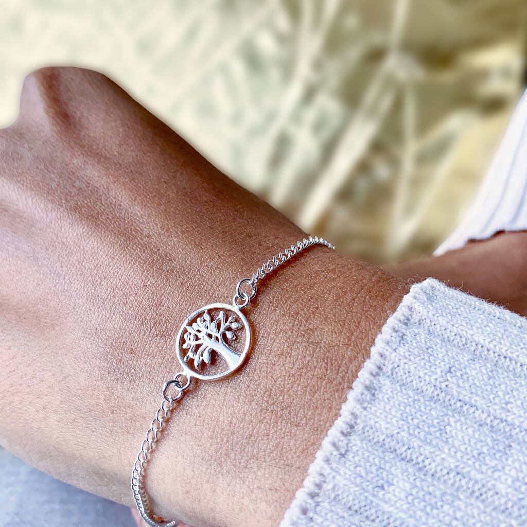 Buy Minimal Tree of Life Rose Gold Statement Bracelet Online – The Jewelbox