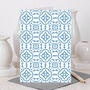 Blue Tile Greeting Card, thumbnail 1 of 3