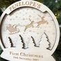 Santa's Sleigh Snow Globe Tree Decoration, thumbnail 2 of 4