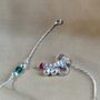 Sterling Silver Colourful Beaded Payal Anklet, thumbnail 4 of 5