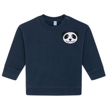 Babies Panda Organic Cotton Sweatshirt, 2 of 6