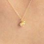 Tiny Yellow Gold Plated Duckling Necklace, thumbnail 3 of 12