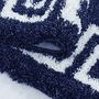 Navy And White Shaggy Rug The Axel, thumbnail 3 of 5