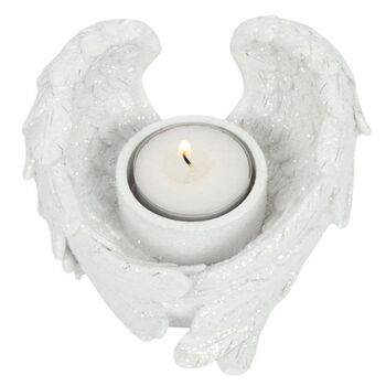 Glitter Angel Wing Candle Holder, 2 of 3