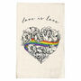 Love Is Love Tea Towel And Mug Gift Set, Gay Pride, thumbnail 3 of 4