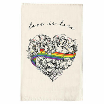 Love Is Love Tea Towel And Mug Gift Set, Gay Pride, 3 of 4