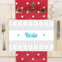 Personalised Christmas Scandi Colouring Placemat, thumbnail 5 of 5