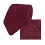 Wine Red Diamond End Knitted Neck Tie In 100% Soft Polyester, thumbnail 11 of 11