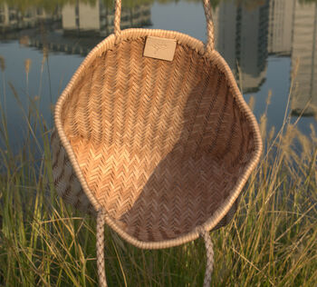 Handmade Woven Leather Tote Shopping Bag, 6 of 12