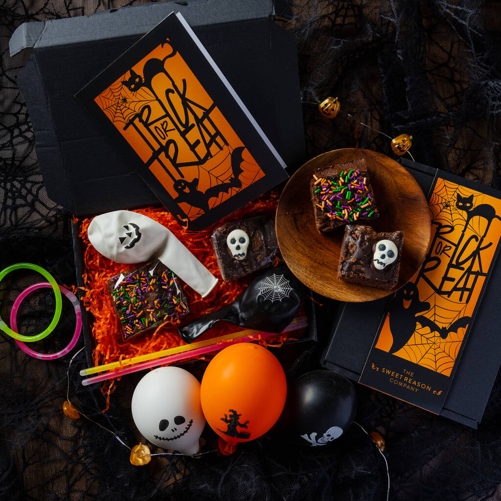 Letterbox 'Trick Or Treat' Brownies And Party Pieces By The Sweet ...