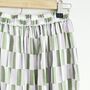 Cotton Midi Skirt, Sage Print Skirt, thumbnail 2 of 5