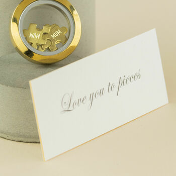 Gold 'Love You To Pieces' Keyring, 3 of 6