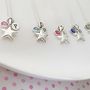 Birthstone Silver Star Necklace, thumbnail 8 of 12