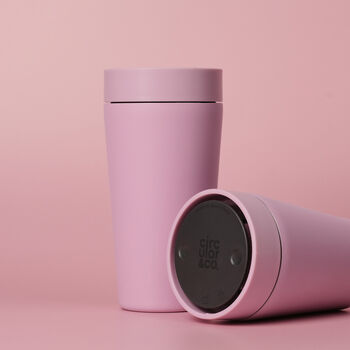Circular And Co Travel Mug Made From Recycled Stainless Steel 12oz Dusk Pink, 3 of 8