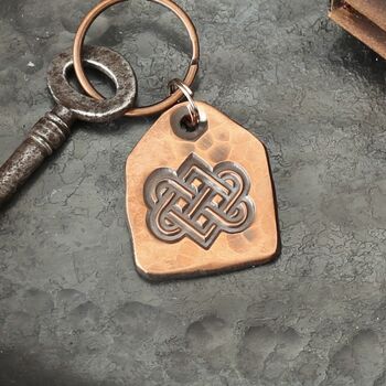 Father's Day Handmade Solid Copper Keyring, 5 of 8