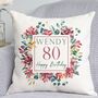 Personalised 80th Birthday Cushion, thumbnail 1 of 1