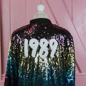 1989 Rainbow Sparkly Sequin Jacket, 3 of 10