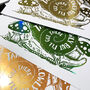 Taking It Slowly Snail Garden Foil Print A4 Or A5, thumbnail 3 of 6