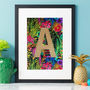 Monogram Tropical Liberty Fabric Wall Art Gift For Her, thumbnail 1 of 1
