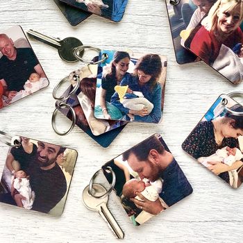 Wooden Personalised Photo Keyring, 2 of 3