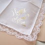 Ladies Wedding Gift Handkerchief Happy Tears, thumbnail 2 of 8