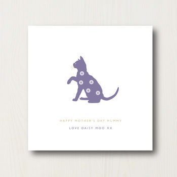 Personalised Cat Lovers Mother's Day Card, 2 of 2