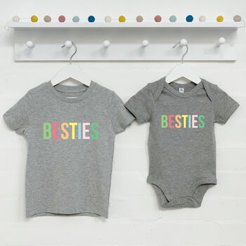 Pastels Besties Matching Kids T Shirts, 3 of 4