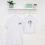 Mum And Child Personalised Birth Flower T Shirt Set, thumbnail 1 of 6