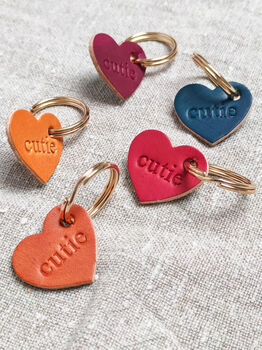 Cutie Leather Heart Keyring, 7 of 7