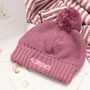 Personalised Big Bobble Knitted Baby Hat, thumbnail 2 of 12